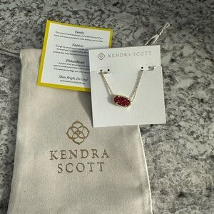 Kendra Scott Red Pendant Necklace